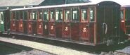 A Ffestiniog Railway bogie coach