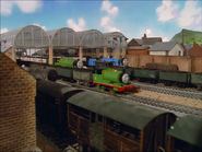 Henry, Gordon and Percy at Knapford