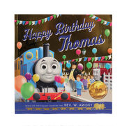 A copy of Happy Birthday Thomas signed by Eddie Redmayne