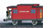 A Sodor Line Caboose as illustrated by Richard Courtney