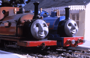 (Note: Falcon is wearing his new nameplate as "Sir Handel" and Rheneas' happy face)