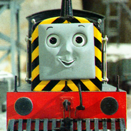 ...then was temporarily alternated with the mouth open in a promotional image from the episode, Mavis... (1991)