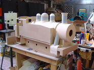 Rosie's close-up model under construction (notes: Thomas' close-up was in background, photo taken on 28th October 2005)