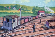 The N.C.B. truck in Thomas the Tank Engine as illustrated by Reginald Payne (The fourth truck from the brake van)