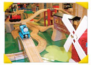 WoodenRailwayPlayTableatLearningCurveToysStore