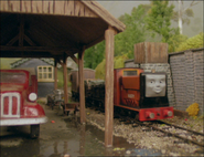 Rusty approaching the station