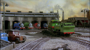 The Fat Controller's engines at Tidmouth Sheds