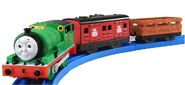 Plarail Talking Percy with Mail coach and slate truck