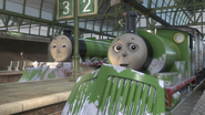 Henry and Percy with their snowploughs