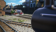 Percy and Stanley in Knapford Yards in the twenty-second series