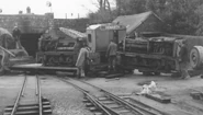 The two Hunslet Diesels arriving at the Talyllyn Railway