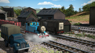 Thomas and Diesel in Knapford Yards in the twenty-first series