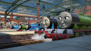 Henry with Gordon, Thomas, Percy and Edward in the twenty-fourth series