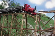 Skarloey's wincing/sleeping face that only appeared in the seventh series episode, The Old Bridge... (2002, 2003)