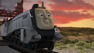 Spencer with incorrect black wheels and a blank nameplate in King of the Railway