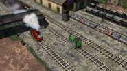 Some trucks at the Depot in the sixteenth series