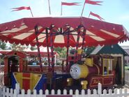 Two circus cabooses at Lady's Carousel ride at Drayton Manor Resort