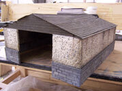 A barn being restored by Katy