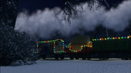 A decorated brake van