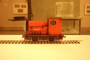 A side view of the model whilst on display