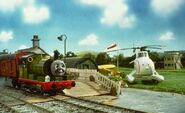 (Note: Percy is pulling mail vans instead of red brancline coaches)