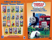 Booklet front and back (Note: Thomas' Trackside Tunes is listed as available on DVD)
