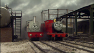 Stanley and James with an CGI face in the twelfth series