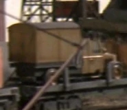 A dull brown cargo lorry