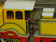 Molly with wiring to the receiver on her tender