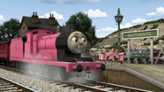 James in his pink undercoat (Tickled Pink and Meet James)
