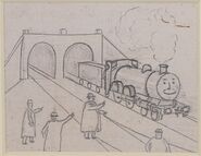 Henry as originally drawn by the Rev. W. Awdry as an Atlantic