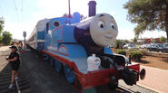 A Thomas replica in the US with CGI Face at the Southern California Railway Museum