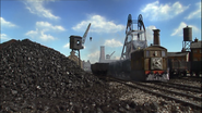 Some of the trucks at the Coaling Plant