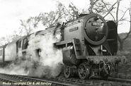 The locomotive that was involved in the Settle rail crash, which in turn inspired the story "Edward's Exploit".