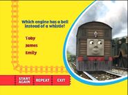 Toby in Thomas' Track Trivia game