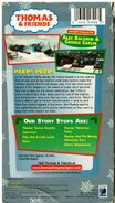 2003 VHS back cover (Note: It's Only Snow is listed as Thomas' Snowy Surprise)