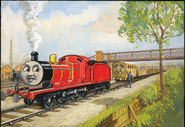A cattle truck as part of James' goods train