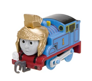 Thomas with Roman Helmet