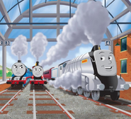 Spencer's coach in a My Thomas Story Library book