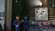 Douglas' fireman and driver in CGI