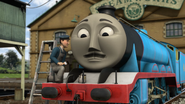 Gordon with a moustache