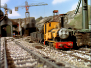 Duncan passing a truck in the fifth series