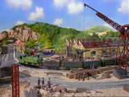 The yard under construction in the third series