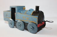 Another one of Michael's replicas of the Original Thomas toy made for Daniel Coffey in 2018, along with a coach and truck completing the whole set.