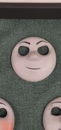 Skarloey's large scale smirking face on display at the Awdry Extravaganza 3 at the Talyllyn Railway in 2023 (Courtesy of Twitter user The Crankster)