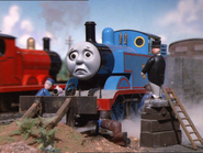 The same scene from The Railway Series recreated