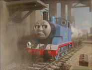 Thomas underneath one of the coaling ramps