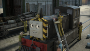 Mavis with a dented and scratched top end (Den and Dart)