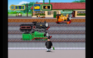 Duncan with Donald, Henry, and Sir Topham Hatt in Engines Working Together