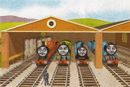 A wash down siding in Tidmouth Sheds